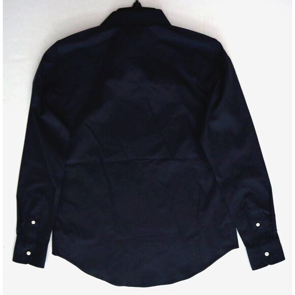 Lauren Ralph Lauren Women's Sz XS Navy Non-Iron Straight-Fit L/S Shirt - Picture 9 of 11
